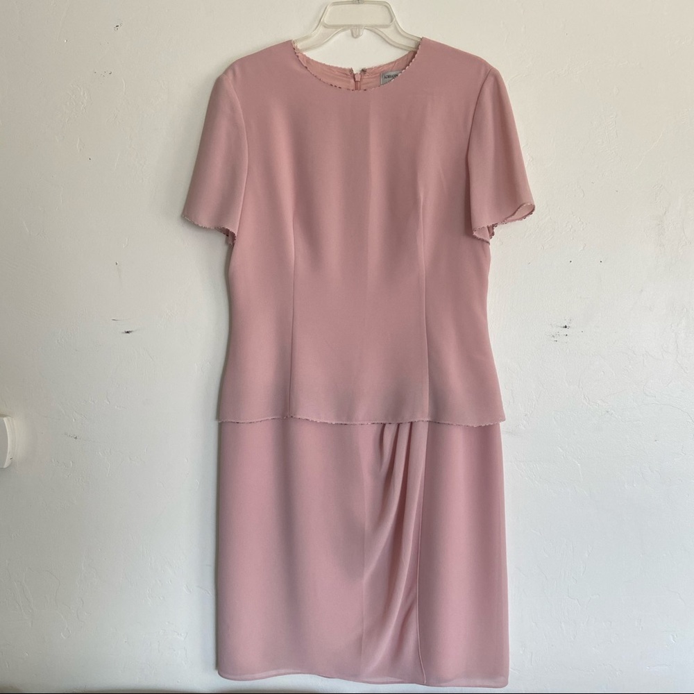 Vintage Adrianna Papell Dusty Rose Evening Dress